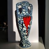 Fat lava blue vase