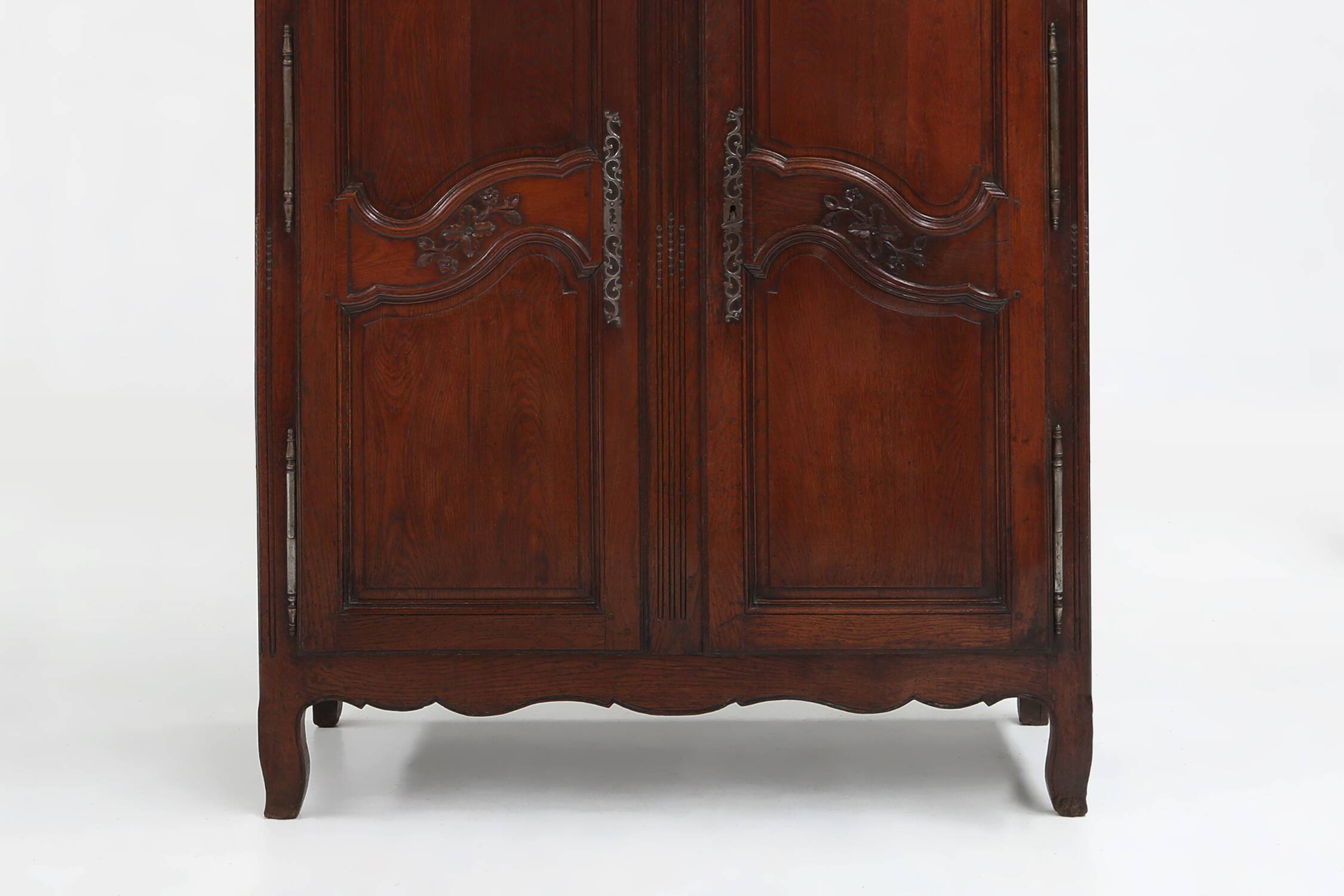 Large French antique carved bridal Armoire in Louis XVI style, 1850