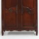 Grande armoire de mariée antique française sculptée de style Louis XVI, 1850