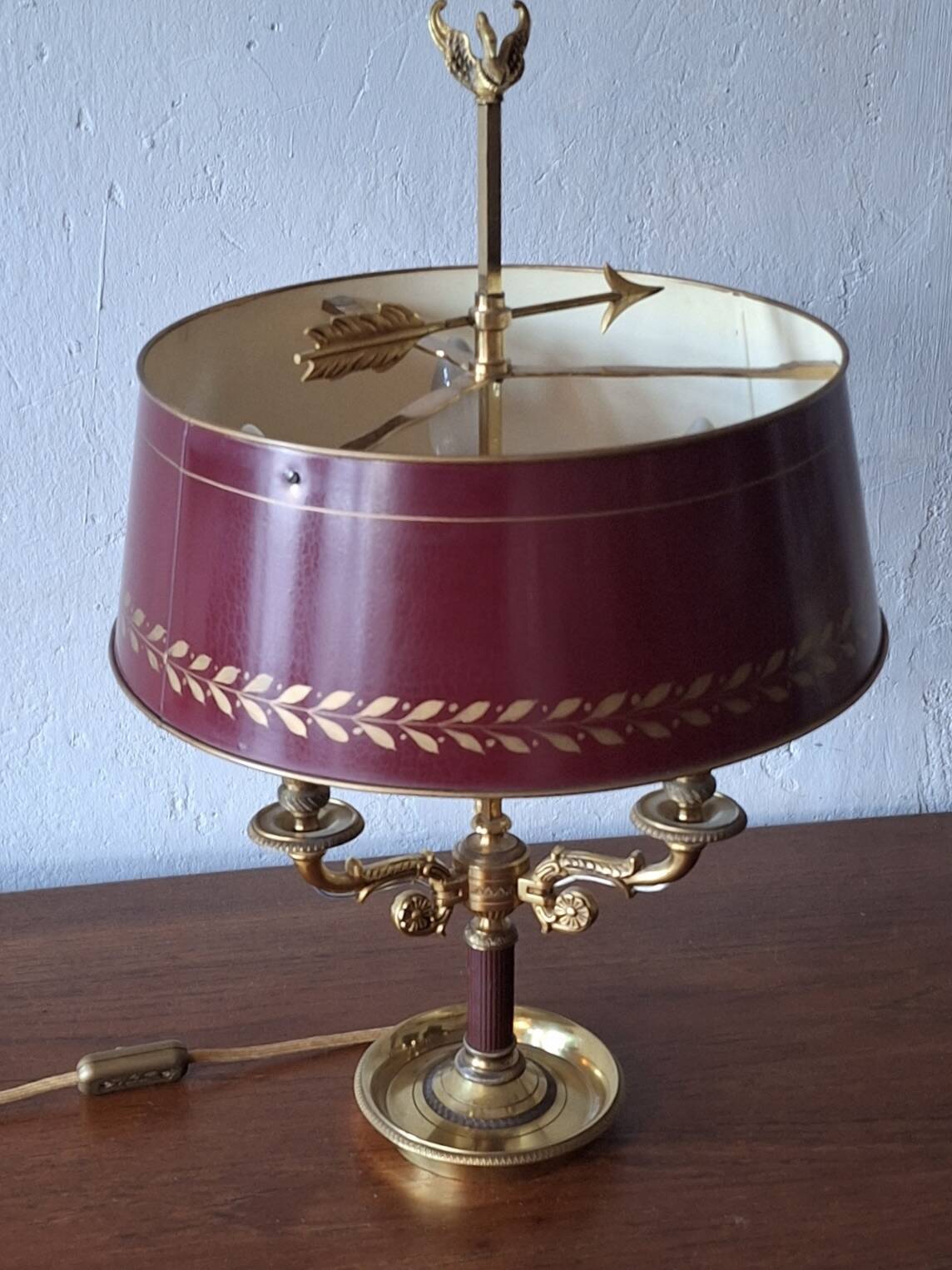 Lucien Gau Model 15033 mid century brass table lamp