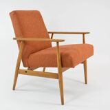 FOX terracotta curled armchair