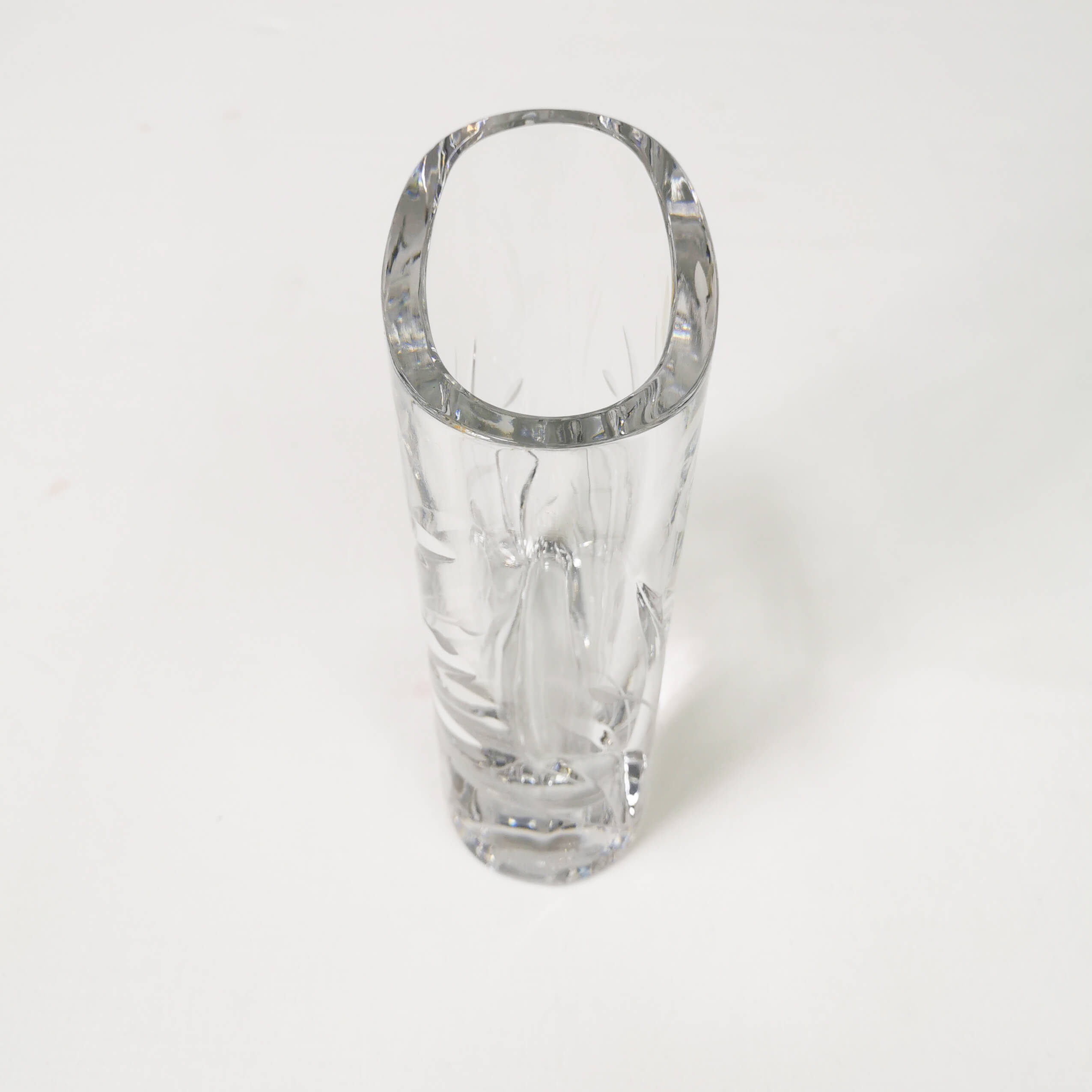 Oval crystal vase, Bleikristal, Germany, 1960s