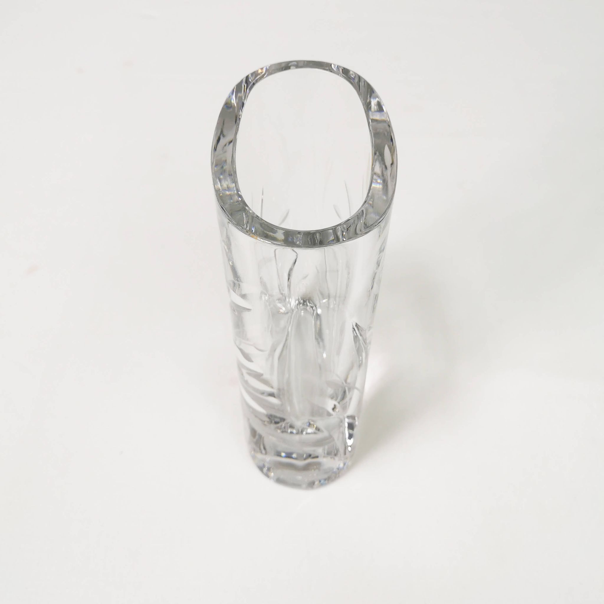 Vase ovale en cristal, Bleikristal, Allemagne, années 1960