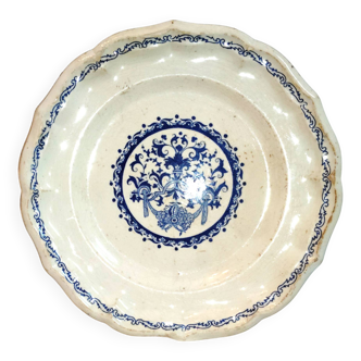 Assiette plate en Faïence de Gien - Motif Rouen Art Déco - 1932