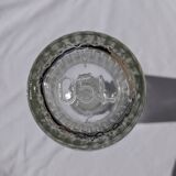 Old relief glass carafe with stopper