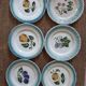 Lot de 6 assiettes barbotine