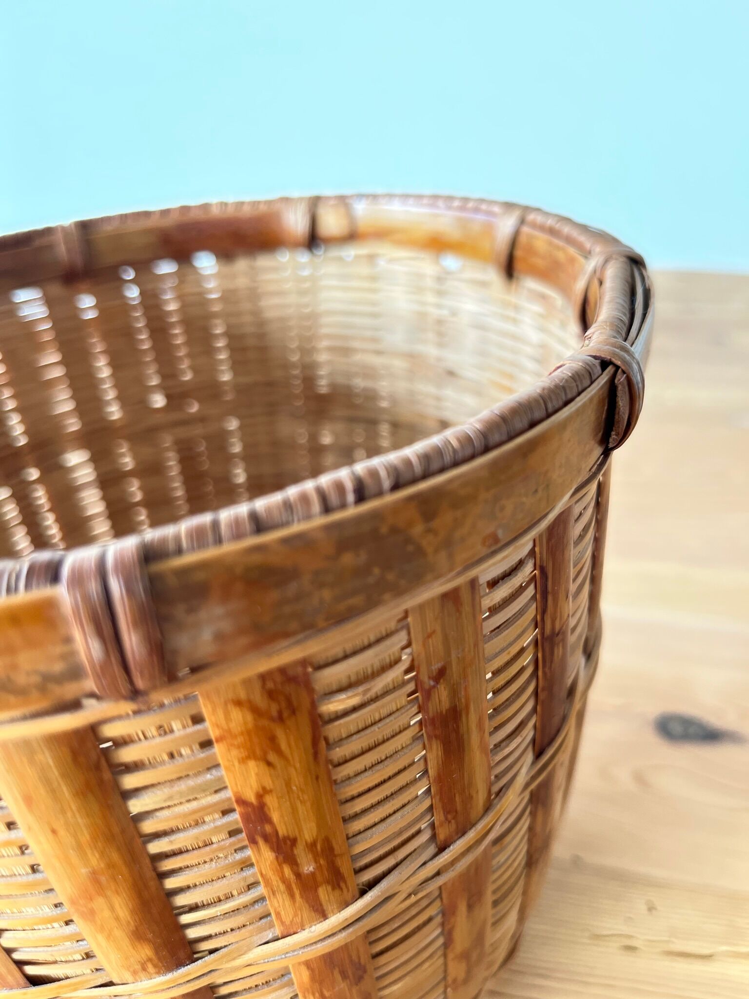 Vintage rattan pot cover