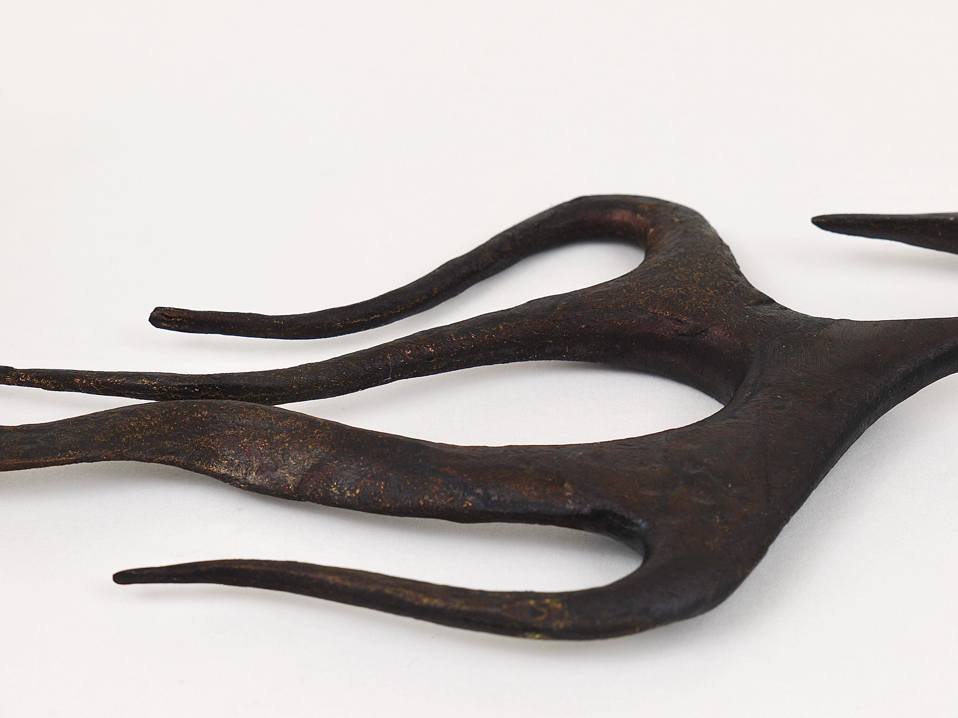 Carl Auböck Wall Sculpture Handmade Napoleon #4271, Brass, Austria