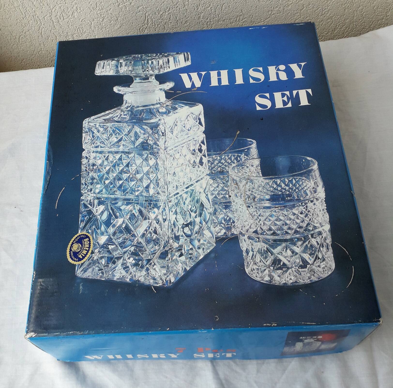 Whisky set with decanter and crystal glasses