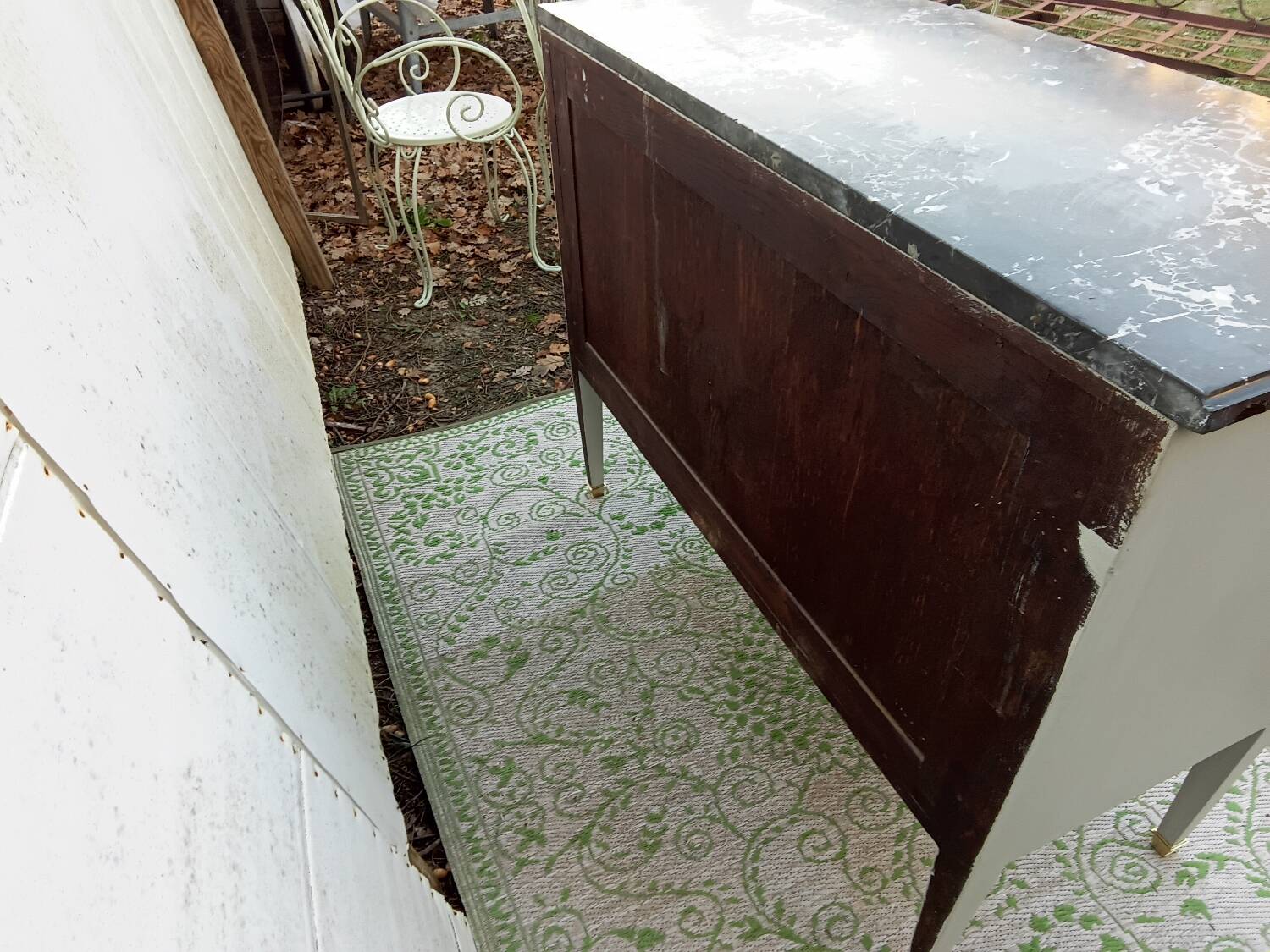 Gray chest of drawers