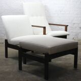 Scandinavian armchair and ottoman set by Yngve Ektrom for Pastoe 1960s
