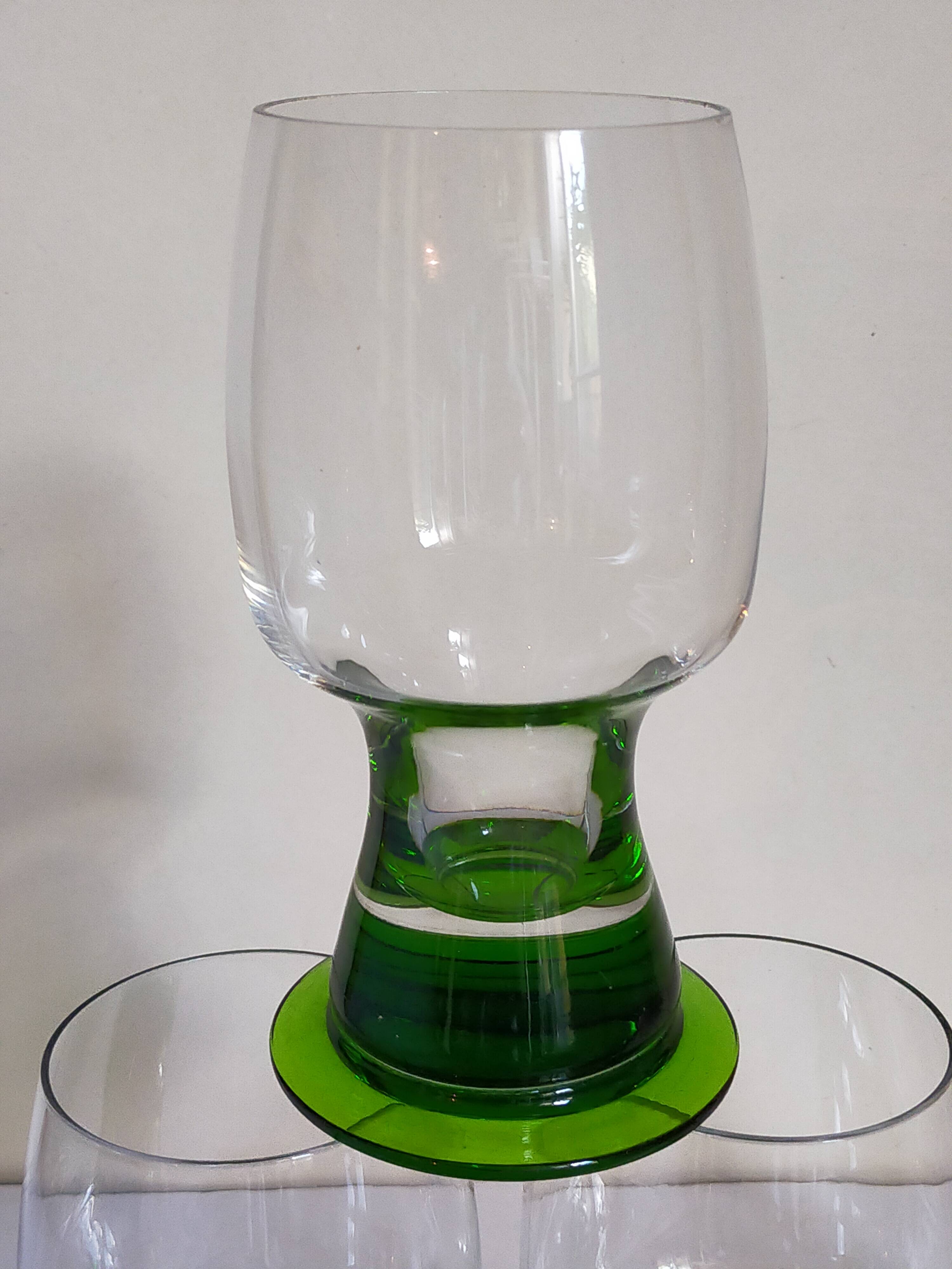 Four vintage XXL crystal glasses
