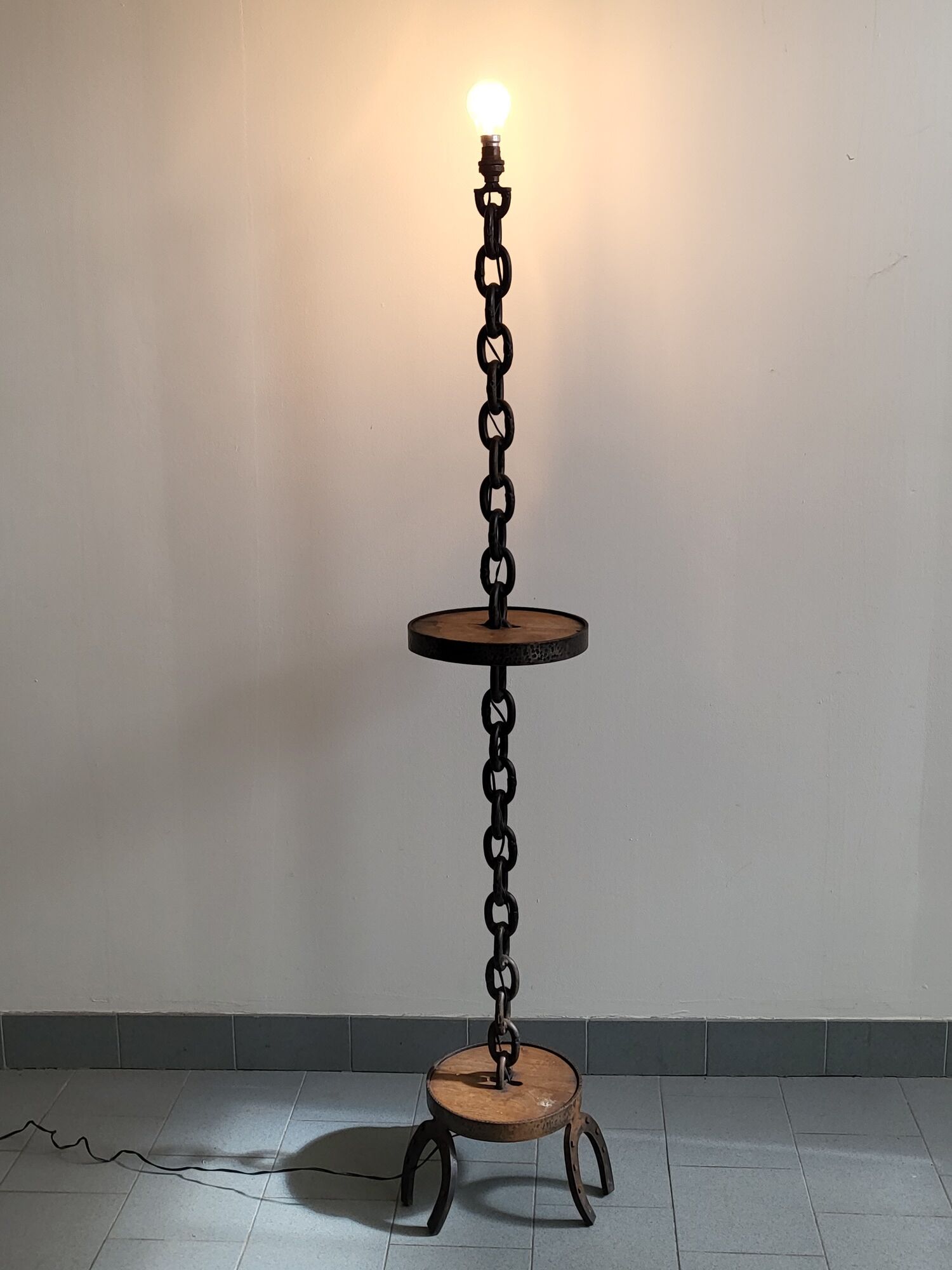 Vintage brutalist floor lamp 1970