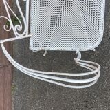 Vintage wrought iron garden bench