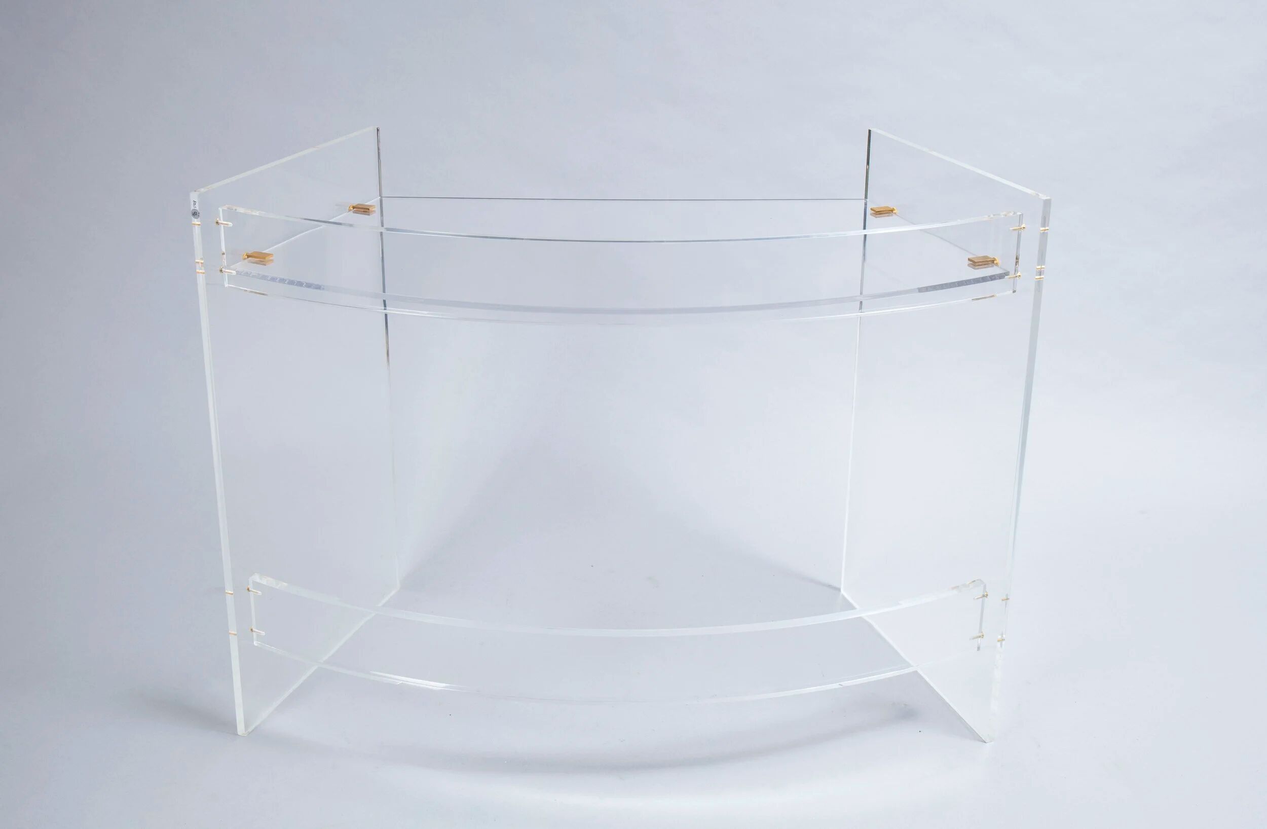Console en plexiglas des années 70 de David Lange