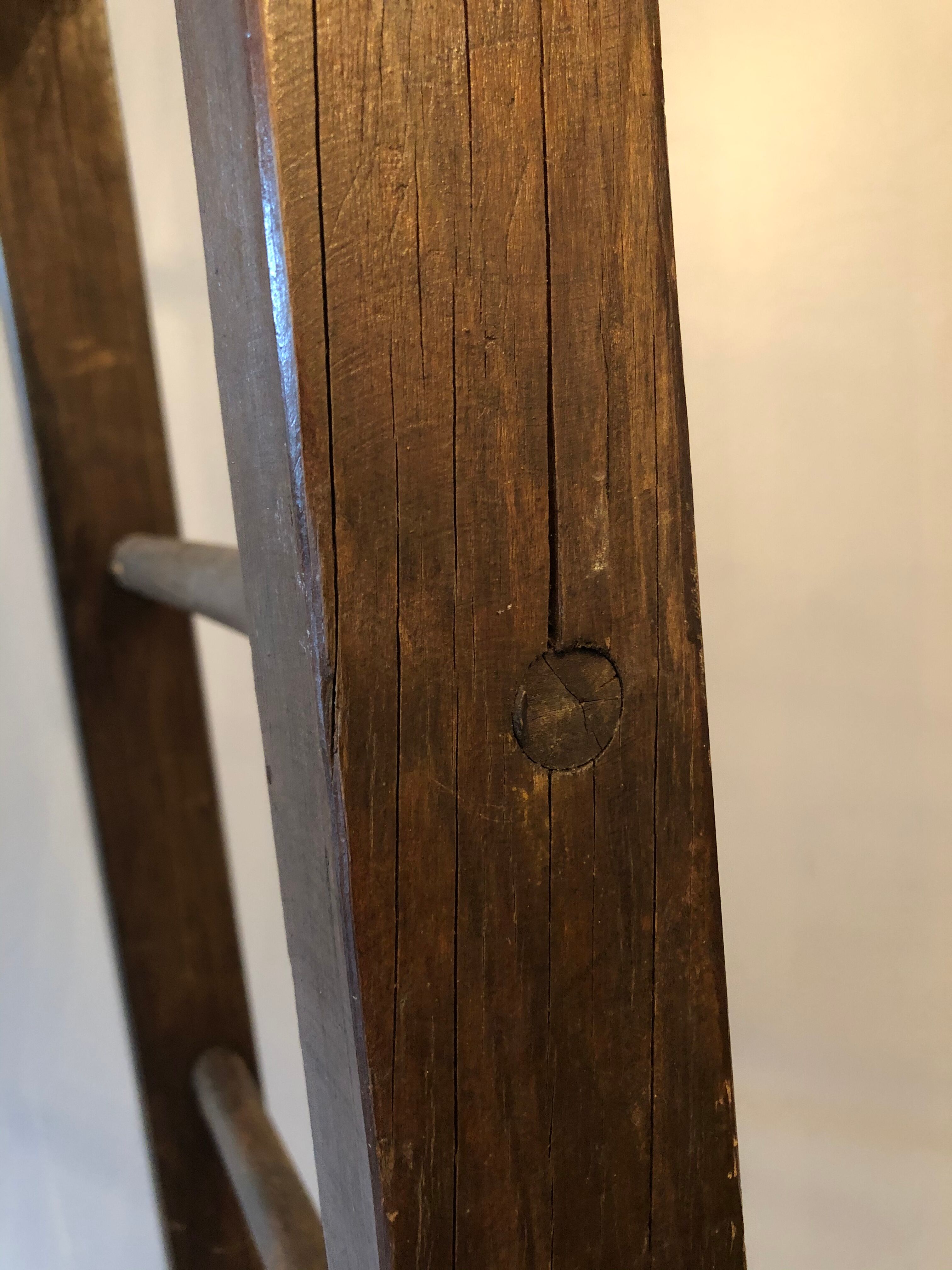 Old wooden stepladder