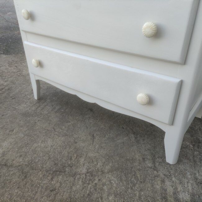 Shallow antique chest of drawers