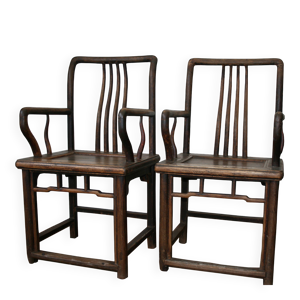 Paire de fauteuils chinois