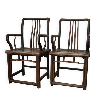 Paire de fauteuils chinois antiques