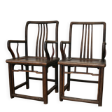 Pair of antique Chinese armchairs