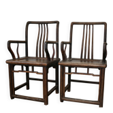 Paire de fauteuils chinois antiques