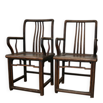 Antique pair of Chinese armchairs