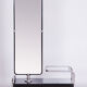 Restored black art deco dressing mirror 1930s, made by vichr a spol