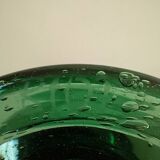 Mint green bubbled glass photophore – Biot glassware