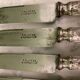 6 silver-plated dessert knives by SFAM and Rumèbe in the Louis XVI style from Narbonne.