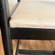 Paire de chaises noires + simili blanc