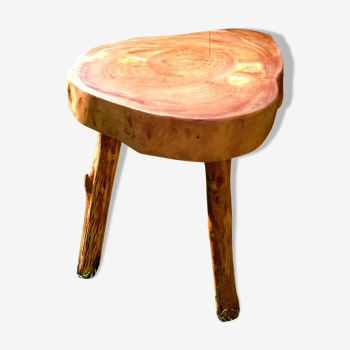 Vintage raw wood table