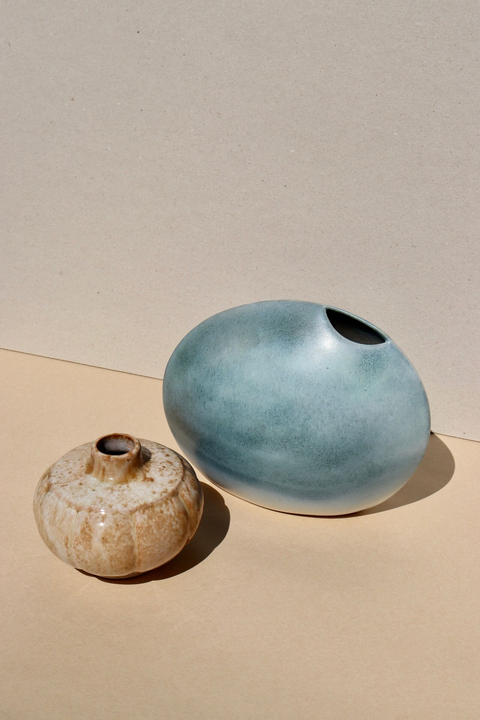 Set of two ceramic vases