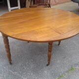 Walnut half moon console table time 1840 foot Jacob