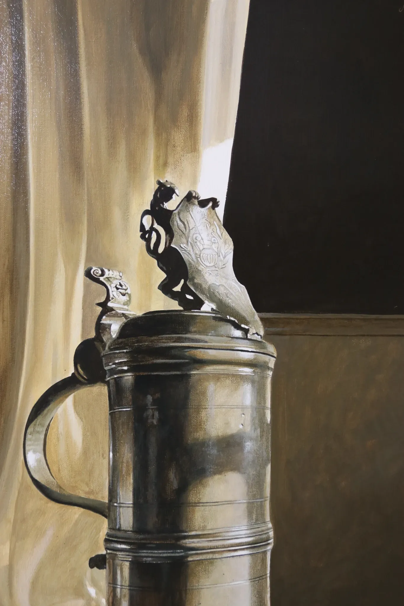 Still life with pewter potters' guild flagon – Marjolein van den Berg