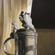 Still life with pewter potters' guild flagon – Marjolein van den Berg