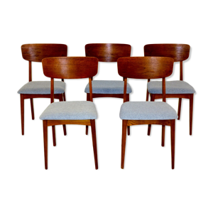 Set de 5 chaises en teck