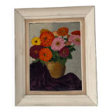 Oil on canvas flowers