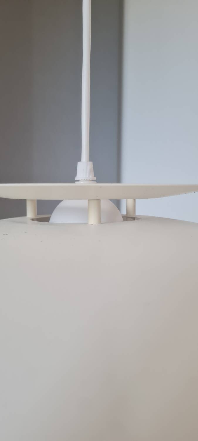 Scandinavian pendant light "Jeka" white 1970