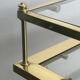 Neoclassical Gradine Desk in Brass and Glass, Attributed to the Mai