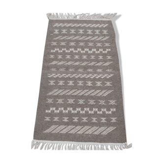 Handmade grey rug 56x100cm