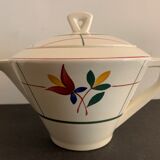 Teapot and creamers Gien, model Tamaris, 1950