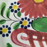 Saint-Clément plate – floral basket decoration with lyre handles – circa 1910