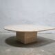 Table basse vintage en travertin