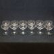 12 old champagne glasses in blown and engraved glass