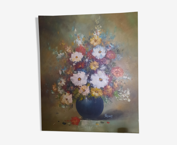 Painting flowers in a vase