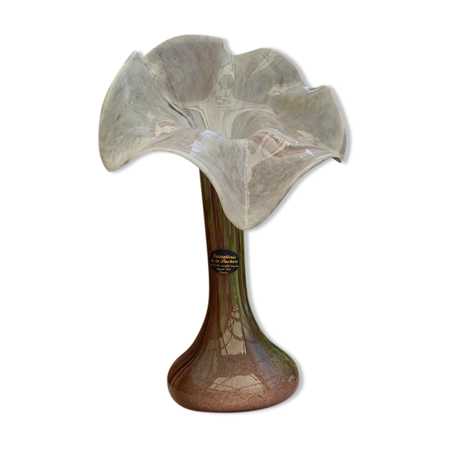 Vase corolle cristallerie de la rochere