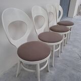 Set of 4 Baumann chairs, Mouette model, vintage 1950s