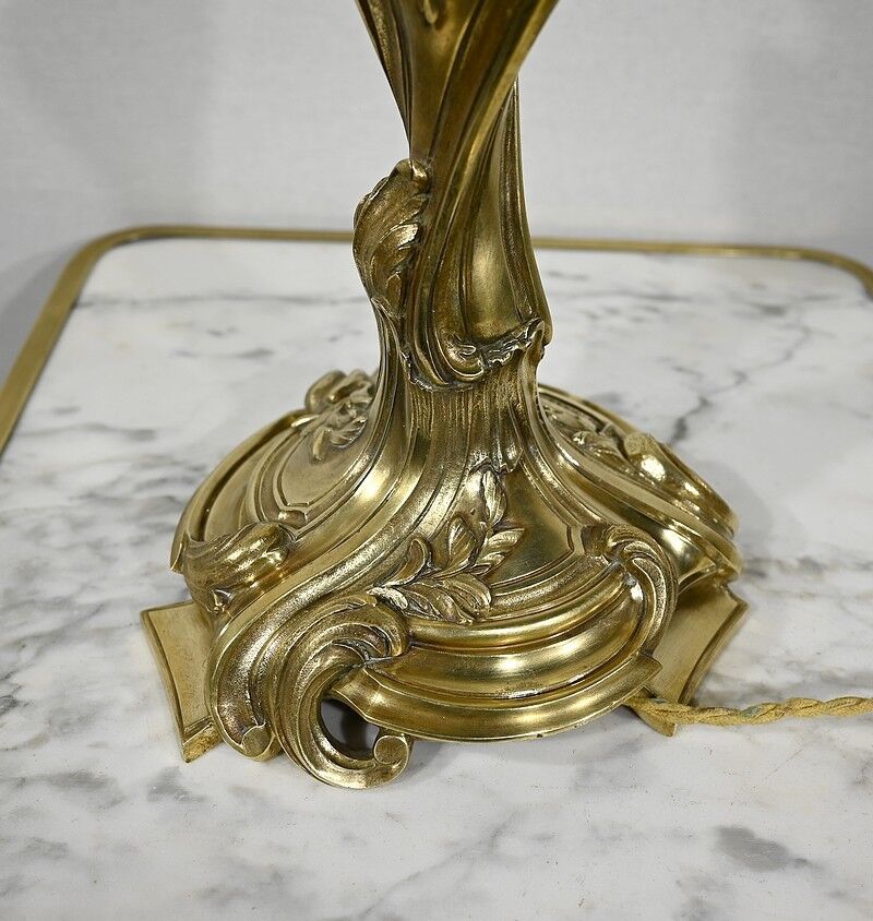 Gilded bronze lamp, Art Nouveau – late nineteenth century