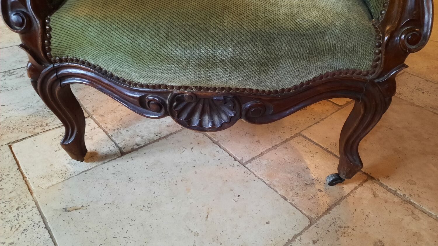 Armchair bergère style Louis Philippe