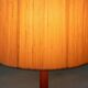 Vintage Swedish wooden floor lamp with pleated shade from the 1960s.